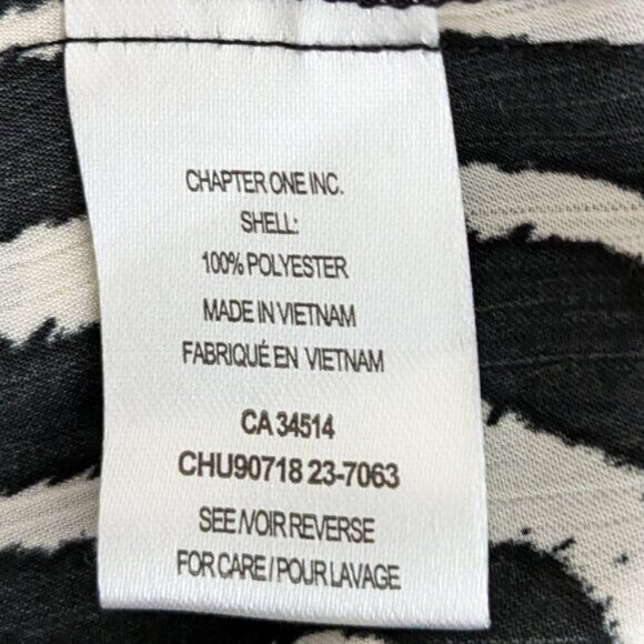 HAVER LONDON Black Zebra Print Long Sleeve Knotted Crop Top; Size L - Picture 4 of 5